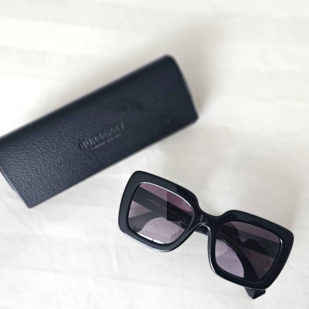 Burberry Black Oversized Square Sunglasses